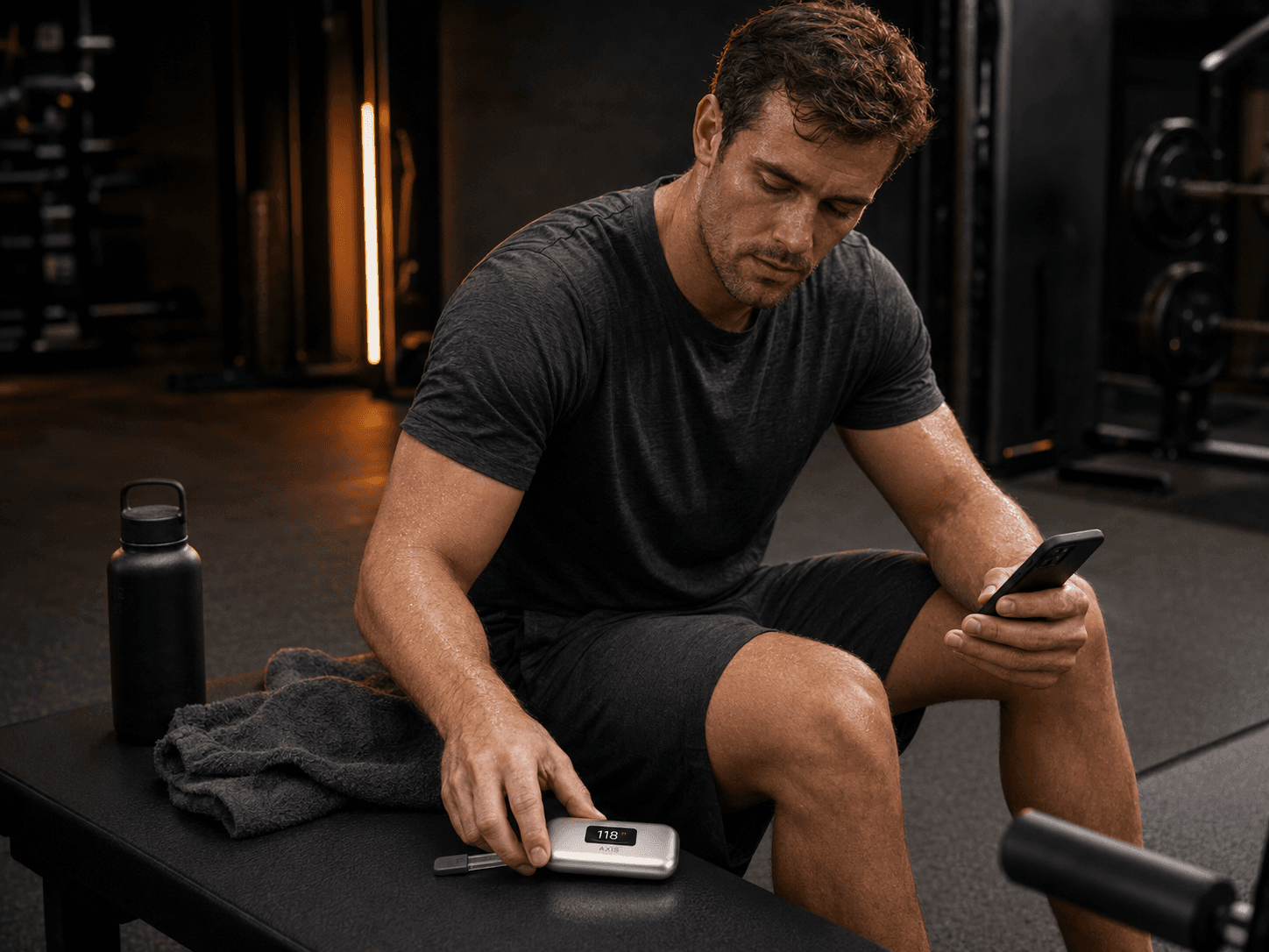 Man reviewing Axis after training